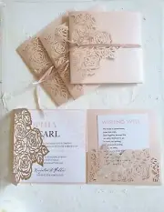 Laser cut invitations wedding lasercut Invites Design Pocket. 1 SAMPLE card