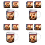 4PK One Piece Live Action Set Sail Ceramic Mug Coffee Drinking Cup White 9x11cm