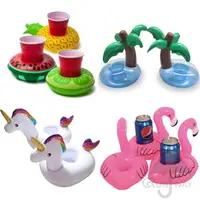 在飛比找蝦皮商城優惠-充氣水上杯座 造型杯托 兒童戲水玩具 洗澡玩具 獨角獸/彩虹