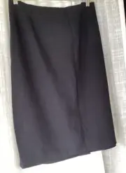 Eileen Fisher Woman Black Pull On Skirt Size 3x Viscose Blend Office Wear Career