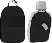 Marjoramy Pack of 2 Car Backrest Protectors, Waterproof Car Seat Protector for Back Seat & Children, Kick Protection Mat Against Dirt, Scratches & Dog Paws, Practical Seat Organiser (2 Pockets)