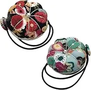 FeiHong 2 Packs Wrist Strap Pin Cushions Sewing Wearable Pincushion Needle Cushion with Elastic Wrist Belt