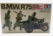 Tamiya 1/35 BMW R75 German Motorcycle with Side Car model kit #MM116!!! NEW!