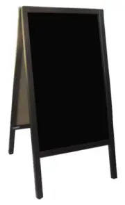 Tektrum Sturdy Sidewalk Dark Wood Sign Board Chalkboard 20"x40"-Liquid Chalk Use