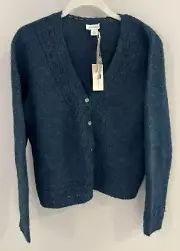 NWT Sundance Catalog Blue Green “Farah Cardigan” Size M $138