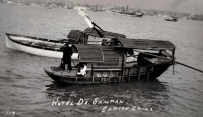 HISTORIC PHOTO; HOTEL DE SAMPAN; CANTON,CHINA; CIRCA 1912