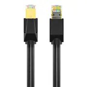 Cruxtec RJ45 LAN CAT8 SF/FTP 40GbE 20m Triple Shielding Ethernet Cable Black