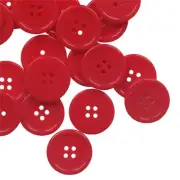 YAKA Red Buttons for Crafts Christmas Buttons for Clothes 1inch(25mm) 80Pcs 4...