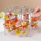 Grill Skewers Rack Set Barbecue Vegetable Outdoor Easy Clean Shish Kabob Set