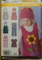 simplicity sewing Pattern 6 made easy 1567 size 1/2-4