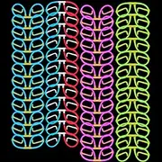 Glow Sticks Bulk 50ct Glow Eyeglasses, Glow in The Dark Rave Party Glasses Birthday Wedding Favors Glow Party Supplies Christmas Halloween Decor