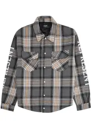 Represent Checked Padded Flannel Shirt - Grey - M M