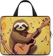 Laptop Case Sleeve Shockproof Computer Carrying Bag Music And Sloth Laptop Bag Tote Lightweight Notebook Case Cover Traveling Briefcase Handle Bags for Travel Business 17inch, Music and Sloth, 17inch