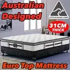 Kasa Mattress Queen Double King Single Euro Top 5 Zone Pocket Spring Foam 31CM