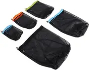 Yardwe Backpack Storage Sack Polyester Mesh Drawstring Bag Replacement Sleeping Bag Carrier Compact for Travel Camping