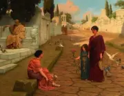 Outside Gate Of Pompeii By John William Godward Painting Paint Numbers Kit DIY