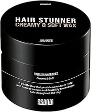 SSANAI Hair Stunner - Men's Hair Styling Creamy Wax Workable Molding Cream Paste Sculpting Texturizer Putty Medium Hold with Slight Shine for Medium Length Wavy and Classy Hair Styles 50g 1.76oz