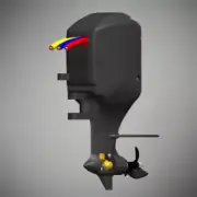 1:8 Racing 400 Outboard Motor Model Toy – High-Detail Boat Engine Replicajb