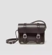 Dr martens 7" LEATHER SATCHEL Shoulder Cross Bag Chreeyred AC917604 #