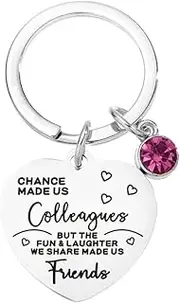 [YALLNASL] Going Away Gift Appreciation Gifts for Coworker Chance Made Us Colleagues Keychain for Co-Worker Leaving Farewell Gift Goodbye Thank You Gifts for Coworkers Women Colleague