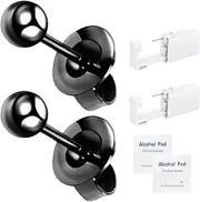 [orilace] Ear Piercing Kit - 2 Pcs Self Disposable Ear Piercing Gun Built-in Earring Stud Low Pain at Home Piercer Kit Tool Easy Use for Salon 3mm