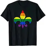 法國 FLEUR DE LIS PRIDE MONTH 彩虹狂歡節 T 恤 2024 送某人禮物 XS-3XL