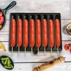 8 Grids Sausage Pan, Hot Dog Presser Maker, Nonstick Aluminum Alloy Waffle Corn