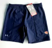 NWT Under Armour Compression HeatGear Shorts Auburn University Medium Navy Blue