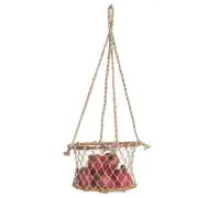 Fab Habitat Prairie 1 Tier Hanging Macrame Basket (Natural) - 45x75cm