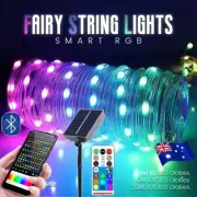 20M Waterproof Smart Solar LED Fairy String Lights Bluetooth App Remote Control