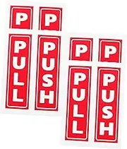 Veemoon 8 Pcs Sliding Glass Door Stickers Push Pull Decals for Business Warning and Caution Signs for Shops Cafes Instructions Attractive Designs
