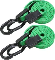 New Adjustable Flat Bungee Cord Heavy Duty Outdoor with Hooks, Shock Cord Tie...