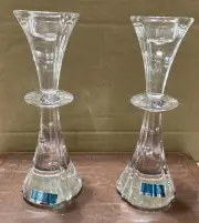Vintage Set (2) Marquis Waterford Crystal Corsica Candlstick