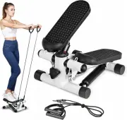 Mini Stepper with Resistance Band, Stair Stepping Fitness Exercise Home Workout