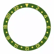 Bezel Insert For Sapphire Model Rolex GMT Master II 16700, 16710 Green Gold Font