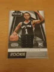 2014-15 Threads Kyle Anderson Rookie Jersey card - San Antonio Spurs