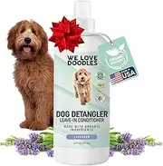 We Love Doodles Dog Detangler Spray - Leave-in Conditioner for Dogs - Dog Detangling Spray - Dematting Spray for Dogs - Tangle Remover - Made in The USA (Lavender)
