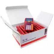 Texas Instruments TI-10 Calculator, 10 Pack Elementary Classroom Calculator Set