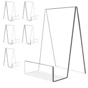 6 Pack 6 Inch Acrylic Book Stand Display Easel Tablet Holder for Pictures Books