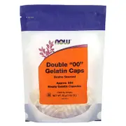 NOW Foods, Double 00 Gelatin Caps, Approx. 250 Empty Gelatin Capsules, 1.06 oz (30 g)