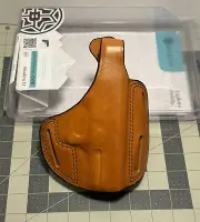 Bianchi® 19510 Model 7 Shadow II Tan Leather OWB Pancake Holster, GLOCK 29 / 30