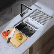 Undermount Stainless Steel Kitchen Sink - SR SUN RISE 32" X 19" X 10" Drop in Wo
