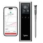 Sync One Smart Wireless Meat Thermometer: Standalone Base with LCD Dis...