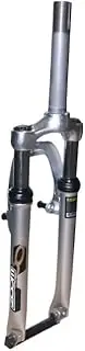 Bike Forks 24 Inch Kids Bicycle Front Fork Disc Brake Silver Aluminum Alloy Shock Absorption Mountain Bike Suspension Fork Bicycle Accessories Parts Mountain Bike Forks