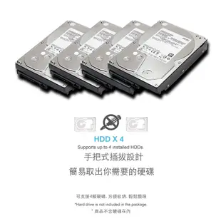 Probox HF7 USB 3.1 Gen-II 3.5/2.5吋四層式SATA硬碟外接盒(雙介面 (7.3折)