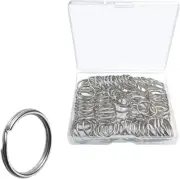 100 Pcs Split Ring, Small Key Rings Bulk Split Keychain Rings DIY Craft Metal