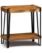 Alaterre Ryegate Natural Live Edge Solid Wood with Metal End Table NoSize NoColor