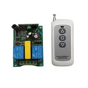 Motor Remote Control Switch Ac220V 2Ch Rf Wireless Remote Control Switch / Motor Up Stop Down /3 Button Remote /433Mhz Wireless Switch Transmitter with Receive