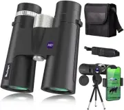 12x42 Binoculars with Phone Adapter Tripod Strap and Tripod Adapter BAK4