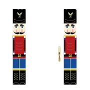 NNETM 1 Pair Christmas Nutcracker Banner Decorations